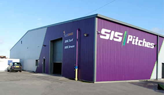 Photo outside of SIS Pitches warehouse premises